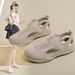 2025 Summer New Style Hollow Breathable Slip-On Lazy White Lightweight Casual Sports Mesh Women's Shoes_vogvips.com