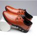 Men's Autumn Breathable Men's Casual Business Leather Shoes, Lace-up Slip-on Korean Style Work Shoes_vogvips.com