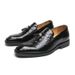 Oversized Slip-on Leather W Fringed Feet Loafers British Men's Crocodile Print Business Casual Bean Shoes_vogvips.com