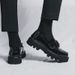 Men's Le Fu New British Style Business Dress, Shiny Surface, One Foot Stepping Big Toe Shoes, Thick Sole, Height_vogvips.com