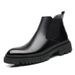 European Warm Series Winter Cotton Martin Mid-Top British Style Slip-On Short Thick Sole Korean Version Trendy Motorcycle Leather Boots Men_vogvips.com
