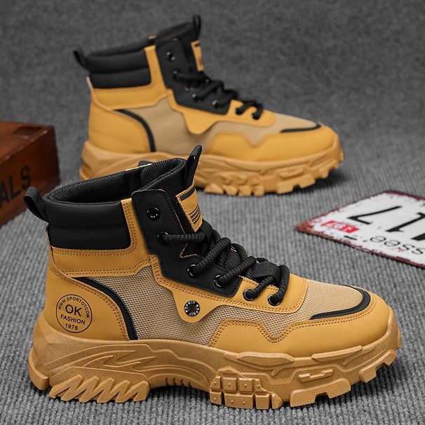 Martin Boots Men's Shoes High-top Tooling Shoes Men's Platform Sports And Leisure Short Boots_vogvips.com