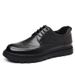 Euro Step Business Men New Casual Genuine Leather Soft Sole Men's Loafers Height Increasing Wear-resistant Brogue Cowhide Shoes_vogvips.com