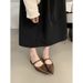 Women's Pointed Toe Soft Leather For Summer, Gentle Fairy Style Flat Mules_vogvips.com