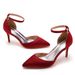 7cm Thin Large Size Export Banquet Women's High-end Silk High Heel Sandals Satin Dress Long Skirt Shoes_vogvips.com