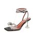 Cross-border Crystal Heel Transparent Sandals, Fashionable And Versatile, Square Toe Rhinestone Women's Buckle Strap_vogvips.com