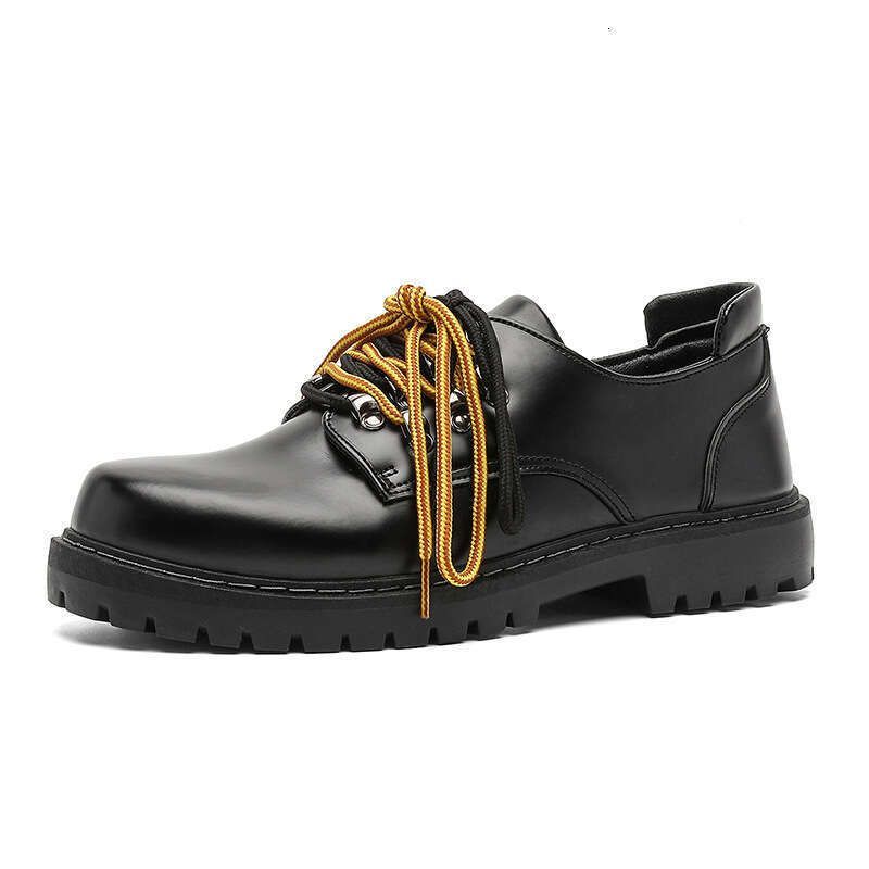 Trendy Street New Round Toe Leather Men's British Style Outdoor Hiking Suede Casual Derby Shoes Z605_vogvips.com