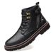 Fleece High Top Martin Boots Men's Medium Cotton Boots Casual Tooling Locomotive Boots Warm Snow Boots_vogvips.com