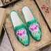 Slipp With Pointed Tips, Fashionable And Embroidered One Legged Casual Women's Fabric Slipp, Sandals, Summer_vogvips.com