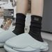 Men's And Women's Fashion Loop-Back Cotton Socks, Soft And Breathable Mid-Crew Socks With Comfortable Terry Sole, Neutral Colors For Everyday Wear_vogvips.com