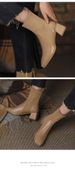 Women's Autumn And Winter New-1 Thick Mid-heel Square-toed Ankle Boots, Women's Knitted_vogvips.com