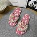 Couple Fabric Slippers Soft Sole Quiet Floor Slippers For Women Bow Tie Home Decor Bedroom Slippers Suitable For All Seasons_vogvips.com