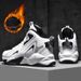 Autumn And Winter New Ultra Fiber Leather With Plush Rubber Sole Basketball Shoes, Extra Large Trendy Shoes_vogvips.com