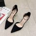 French-style High-heeled Shoes With A Buckle, Thin Pointed Toe, Shallow Cut, Women's Medium Heel, Versatile And_vogvips.com