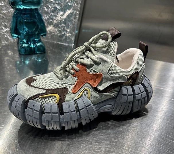 Men's Shoes Summer Breathable Men's Sports Casual Genuine Leather Net Celebrity Hot Style Height Increase Dad Fashion Shoes_vogvips.com