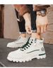 The New High-top Casual Men's Shoes For The Autumn , Thick-soled British Style Versatile Shoes_vogvips.com
