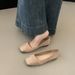 French-style Square-toed Flat Slimming And Gentle, Retro Low-cut Versatile Shoes, Comfortable Shoes Women For Commuting_vogvips.com