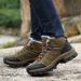 High-top Boots Men Comfortable Warm Plush Anti-slip Outdoor Hiking Shoes Men Breathable Durable Thick-soled Soft Snow Boots Men_vogvips.com