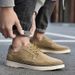 Japanese Men's Shoes Casual Shoes Leather Shoes Inner Heightening Board Shoes_vogvips.com