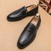Summer Hair British Casual Men's Business One Foot Leather Men's Breathable Youth Lefu Formal Wedding Shoes_vogvips.com