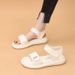 Sports Sandals Women Step On Shit Flat-bottomed Velcro Pregnant Women Soft-soled Non-slip Roman Beach Shoes_vogvips.com