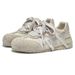 MingLiu Retro Genuine Leather Deconstructed Training Shoes For Women 2025 New Style Two-Tone Shoelaces Sports Shoes Casual Women's Footwear_vogvips.com
