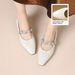 Cameido Mary Jane Shoes With Rhinestone And Strap Spring Square Toe Low Heel Single Shoes_vogvips.com