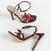 Ladies Butterfly Decorated Rhinestone Cross Strap Square Stiletto Sandals Party Burgundy Heels_vogvips.com