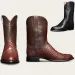 Designer ShoeEuropean And American Retro Long Boots Crocodile Pattern Western Cowboy Men's Shoes 48 Large Size_vogvips.com