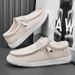 Casual Breathable Lightweight Slip-On Flats Simple Comfortable Solid Color Soft Sole Shoes Men Shose For Sale Loafers_vogvips.com