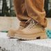 Thick-soled Heightening Rhubarb Boots, Men's And Women's Martin Boots, Casual Mountaineering Kicks, Not Bad Tooling Boots_vogvips.com