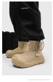 Men's Shoes Winter New Gray Open Smile Snow Boots Men And Women Plus Velvet Thickening Warm Northeast Cotton Boots Couple Shoes_vogvips.com