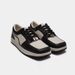 Square-toed Black White Color-blocked Sneakers, Retro Low-top Casual , Unisex Breathable And Durable Trendy Sports_vogvips.com