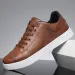 Classic Men Leather Shoes Thick-soled Casual Sneakers Trendy Lace-up Walking Shoes Spring Anti-slip Comfortable Vulcanized Shoes_vogvips.com