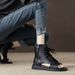 Soft High-top Peep Toe For Women Genuine Leather Breathable Martin Boots 2025 Summer New Hollow Lace-up Roman Sandals_vogvips.com