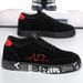 Breathable Mid-Top Sneakers , Heart Music Graphic Design, Casual Streetwear Shoes For Couples, Valentine's Day &_vogvips.com
