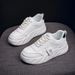 Autumn White New Korean Edition Ins Female Students Thick Soled Height Increasing Sports Board Shoes Casual Street_vogvips.com