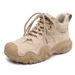 2026 New Genuine Leather Hiking Canvas Shoes Short British Style Casual Martin Women's Boots Non-Slip Wear-Resistant_vogvips.com