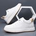 Genuine Leather Men's Shoes New Sports Height-enhancing Casual Shoes Men's Breathable And Versatile Wear-resistant White Shoes_vogvips.com