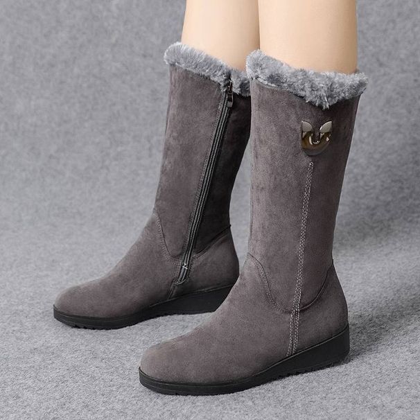Fluffy Shoes For Autumn And Winter, Casual And Comfortable, Thickened And Fleece Snow Boots, European And American Anti-slip, Wear-resistan_vogvips.com