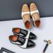 New Men's British Brown Business Derby Shoes Leather Lace-up Casual Office Black Men's Shoes Banquet Dress Wedding Oxford Shoes_vogvips.com
