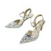 New Cross-border French-style Pointed-toe Sandals For Summer, Pointed Toes Thin High Heels, Elegant And Fairy-like,_vogvips.com
