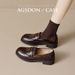 Loafers Women S Single Small Leather Velvet Cotton Shoes_vogvips.com