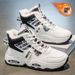 Winter Men's Shoes, Fleece-Lined High-Top Shoes, Men's Trendy Versatile Thickened Warm Cotton Shoes, Thick-Soled Sports_vogvips.com