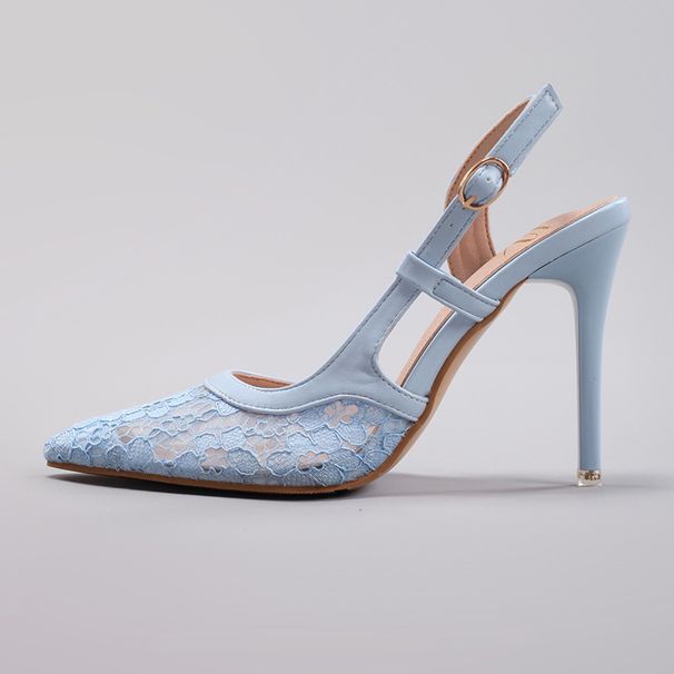 Women’s Shoes Lace Stitching High Heels Women Summer Elegant Sexy Pointed Banquet Party Wedding Stiletto Sandals_vogvips.com