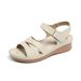 New 2026 Spring And Summer Platform Sandals Women's Casual And Comfortable Large Size Metal Magic Buckle Sandals_vogvips.com