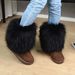 New Long Haired Boots For Women's Winter Hot Girls, Fashionable Thick Soled Midsole Boots, Imitation Fur Snow Boots_vogvips.com