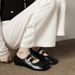Cameido Women's Mary Jane Shoes With Square Toe Leopard Print Soft Sole And Upper Ballet Style Single Shoes For Spring_vogvips.com