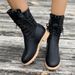 Cross-Border Foreign Trade Mid-Calf For Women 2025 Autumn Winter New European And American Style Large Size Rivet Low_vogvips.com