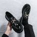 Loafers Business Formal Men's Slip-On Casual British Style Youth Glossy Platform Heel Height Increasing Leather Shoes_vogvips.com